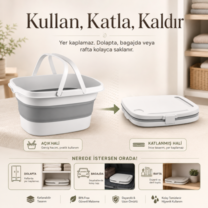 Masalı Katlanabilir Piknik Sepeti - 21 Litre